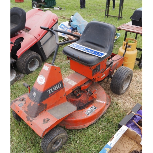 446 - Toro ride on mower and BBQ