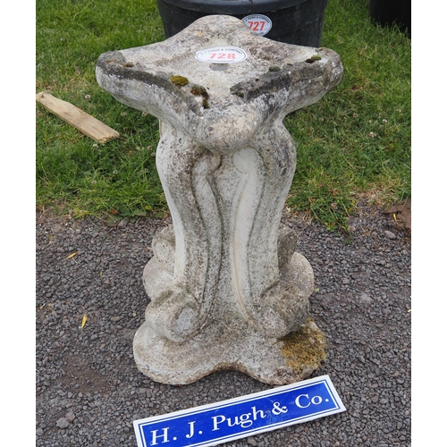 728 - Ornate stone bird bath