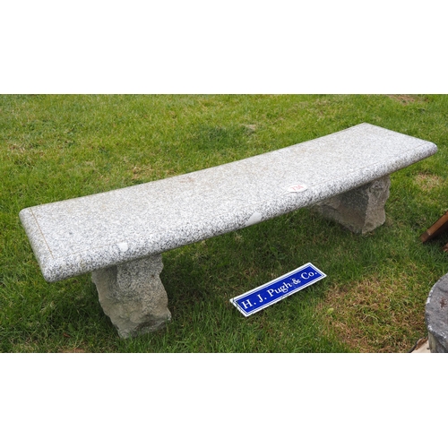 734 - Curved stone bench 6ft