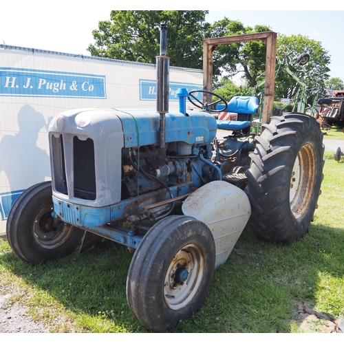 1694 - Fordson Major tractor, fitted with power steering and roll frame + BONNET