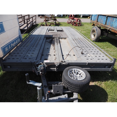 1720 - Brian James T6 Transporter with alloys, winch, tilt, swivel jockey, 1.8m ramps. 18 x 6ft. 2021. Winc... 