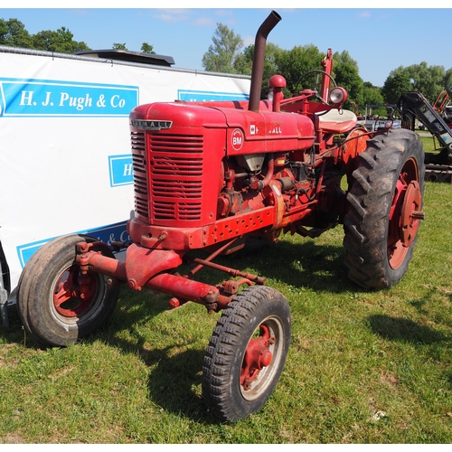 1741 - Farmall model BM tractor with wheel weights. Starts and drives. Serial Number B5740. Reg. RPW 831