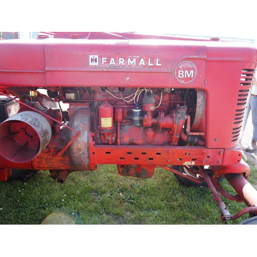 1741 - Farmall model BM tractor with wheel weights. Starts and drives. Serial Number B5740. Reg. RPW 831