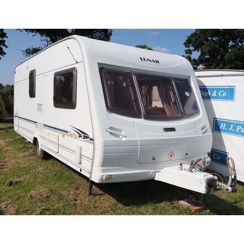 1787 - Lunar Delta 520-2 caravan 18ft. 2003. New battery and tyres. Keys in office