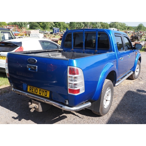 1798 - Ford Ranger pickup. MOT until 29/08/23. Reg. RE10 OYO. V5 and keys in office