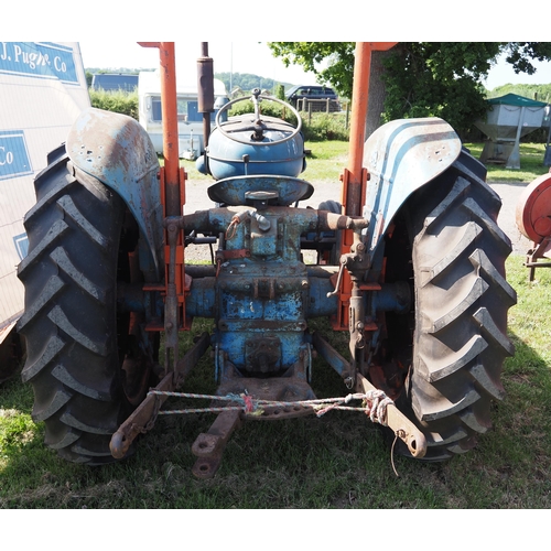 1837 - Fordson Diesel Major tractor. Fitted with roll frame, good rear tyres