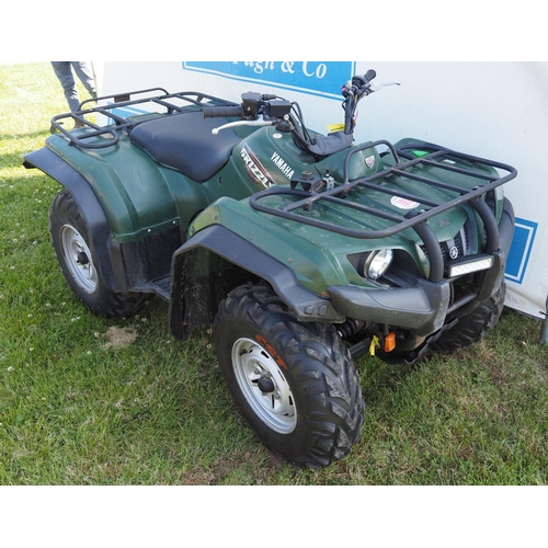 1910 - Yamaha Grizzly 350 4WD quad bike fitted with reverse. New front tyres