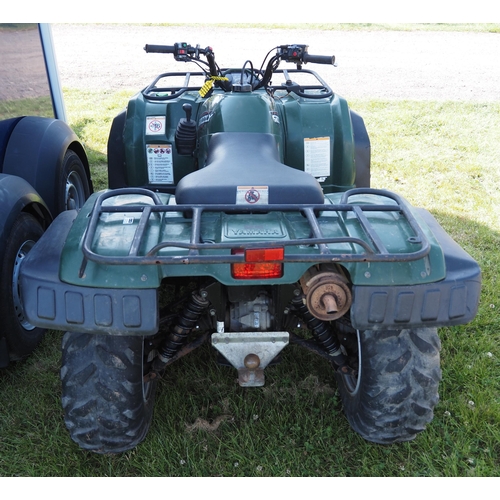 1910 - Yamaha Grizzly 350 4WD quad bike fitted with reverse. New front tyres