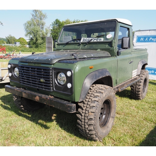 1912 - Land Rover Defender 90. Runs, no MOT. Reg. B662 CSD. V5 and keys in office