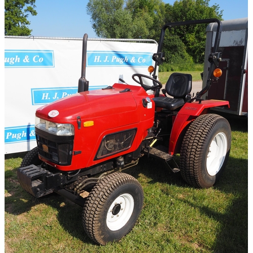 1923 - Siromer 2045 compact tractor 4WD. Front weights, grass tyres, roll over frame. Showing 52 hours.