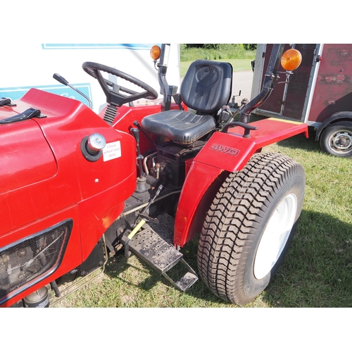 1923 - Siromer 2045 compact tractor 4WD. Front weights, grass tyres, roll over frame. Showing 52 hours.