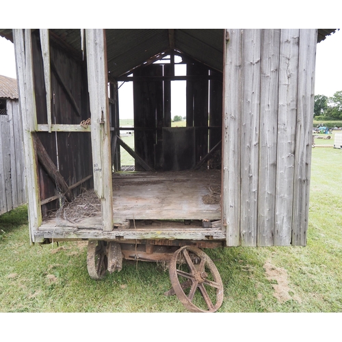 908 - Vintage chicken house on wheels 11 x 8ft