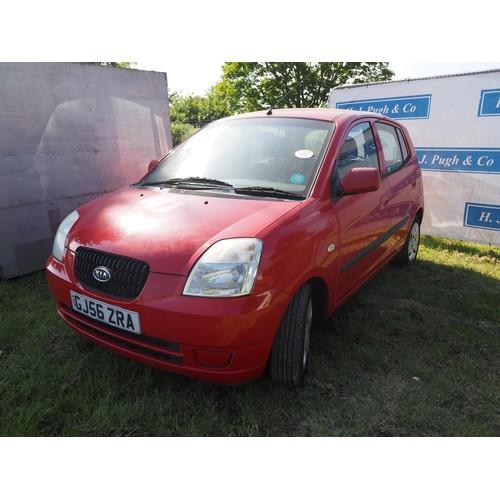 1872 - Kia Picanto spares or repair. Needs new clutch. Reg. GJ56 ZRA. V5 and key in office