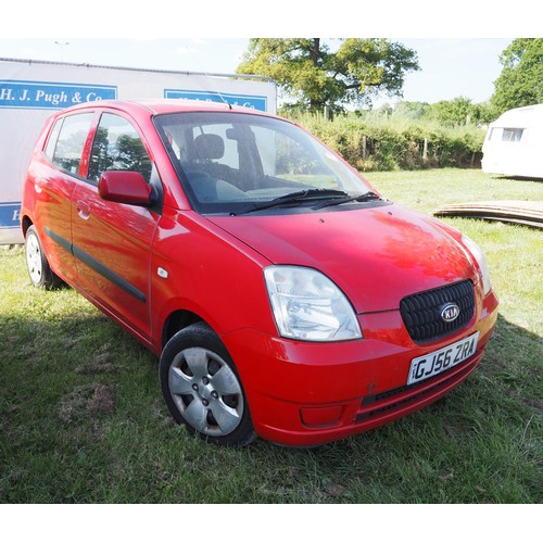 1872 - Kia Picanto spares or repair. Needs new clutch. Reg. GJ56 ZRA. V5 and key in office