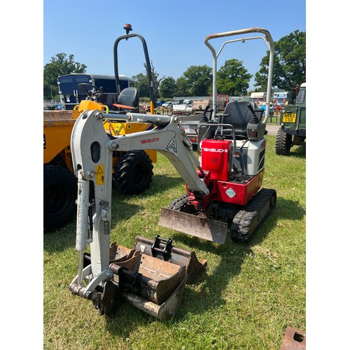 1936 - Takeuchi TB210R mini digger.  2017. 1260 Hours, quick hitch and 4 buckets. Key in office