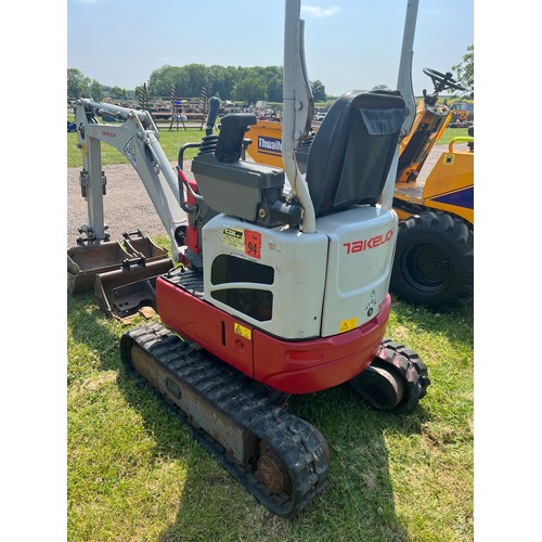 1936 - Takeuchi TB210R mini digger.  2017. 1260 Hours, quick hitch and 4 buckets. Key in office