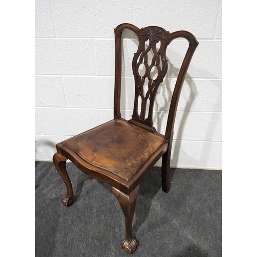 37 - Harlequin set of 8 Chippendale style mahogany dining chairs to include 2 carvers
