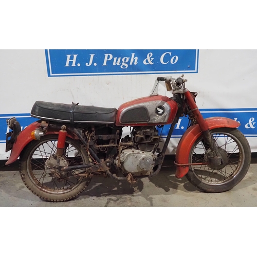 Honda CD175 motorcycle project. 1976/77. Frame No. CD175