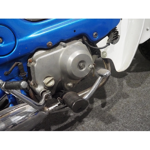 877 - Honda CF70 Chaly moped. 1975. 70cc.
Frame no. CF70-2010694
Engine no. CF70E-210535
Good compression.... 