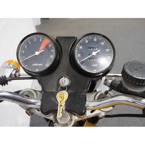 880 - Laverda Jota motorcycle, 1979, 981cc.
Frame no. 6179
Engine no. 6179
From a deceased estate. Engine ... 
