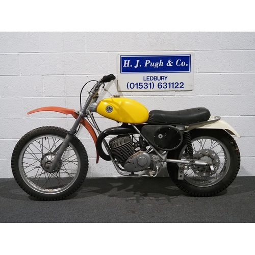 907 - AJS Stormer motorcycle, 1970's, 250cc.
Frame no. 0700349/713
Engine turns over. No docs