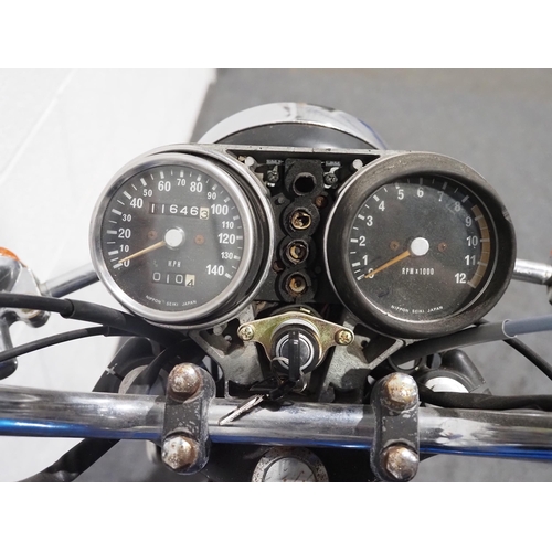 926 - Kawasaki KH250 motorcycle, 1975, 250cc
Frame No. S1F-18408
Frame No. 09313
Engine turns over.
Reg. L... 