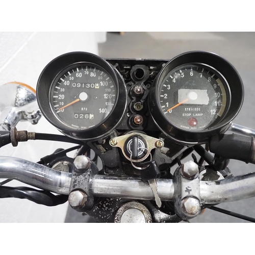 928 - Kawasaki KH500 motorcycle, 1975, 500cc
Frame no. H1F-4883
Engine no. KAE 57033
Engine turns over.
Ke... 