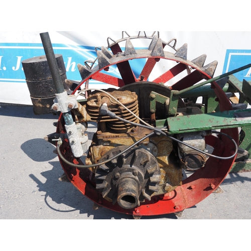 Kinkade Garden Tractor. S/n 44BP934. Fitted with single furrow plough