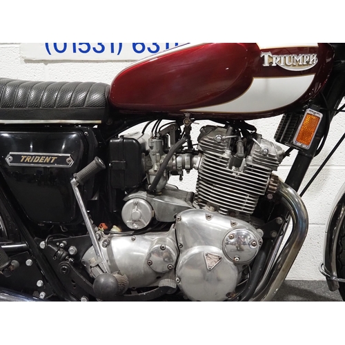 915 - Triumph Trident T160 motorcycle, 1979, 748cc
Frame no. XN07034
Engine no. XN07034
Runs and rides, re... 