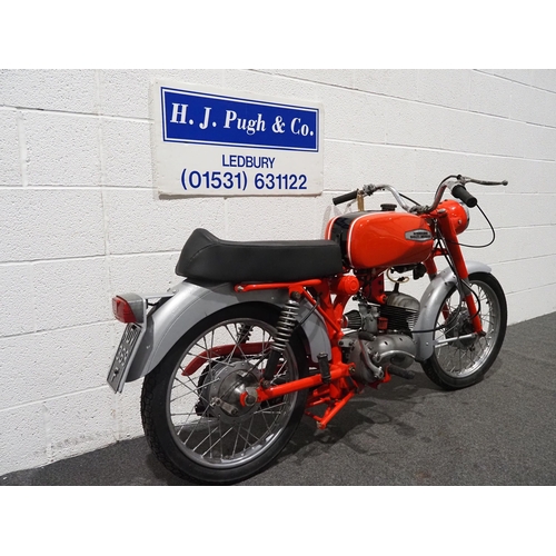 921 - Harley Davidson Aermacchi Rapido motorcycle, 1968, 125cc
Frame no. 600398
Engine no. 600398
Engine t... 