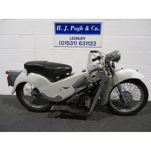973 - Velocette LE motorcycle, 1957, 192cc
Frame no. 25235
Engine no. 200/26733
Engine turns over, comes w... 