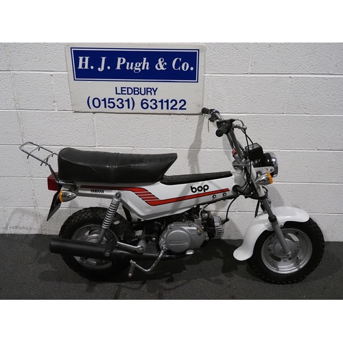 975 - Yamaha BOP moped, 1976, 49cc
Frame no. 1V6-200162
Engine no. 1V6-200162
Has been dry stored for 2-3 ... 
