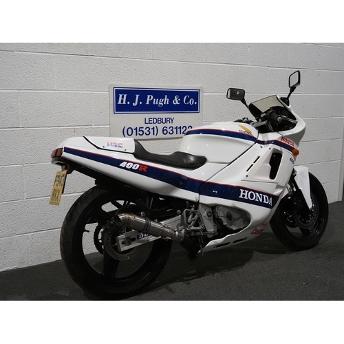 977 - Honda CBR400R NC motorcycle, 1988, 398cc
Frame no. NC23-1015908
Engine no. NC23E-1015929
Runs and ri... 
