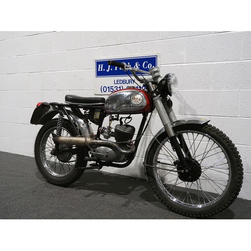 984 - BSA Bantam trials bike, 1962, 175cc
Frame no. D732774
Engine no. ED7B13629
Runs and rides, new Grant... 