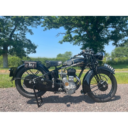 845 - Sunbeam Lion 500 motorcycle, 1933, 492cc
Frame no. B13174-492
Engine no. J6220
Has been dry stored f... 