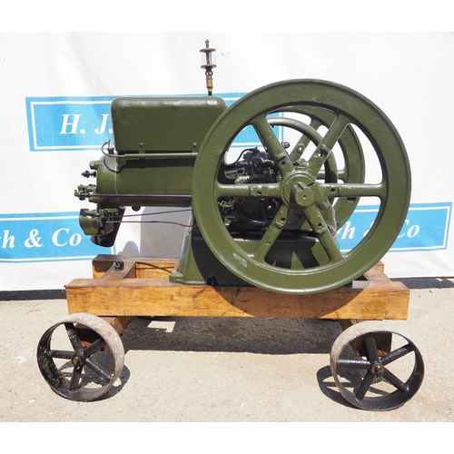 186 - Fairbanks & Morse stationary engine on trolley, working order