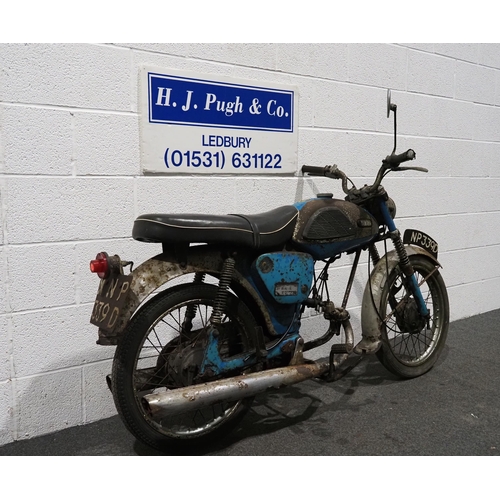 1002 - Yamaha YL1 motorcycle project, 1966.
Frame no. 14224
Engine no. 14224
Engine was removed and strippe... 