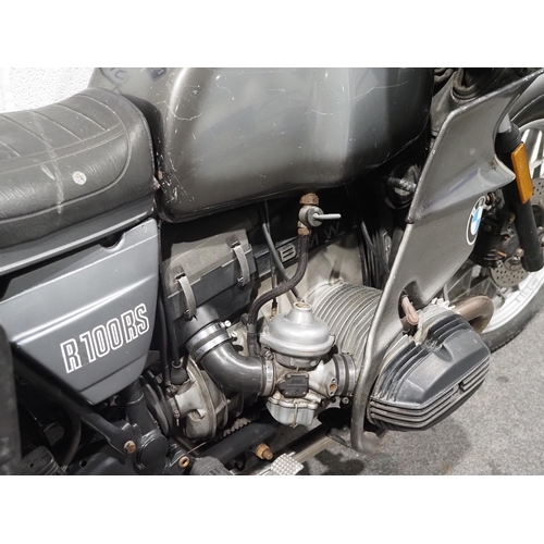 1008 - BMW R100RS motorcycle, 1981, 980cc
Frame no. 6075660
Engine no. 6075660
Has not been used since 1999... 