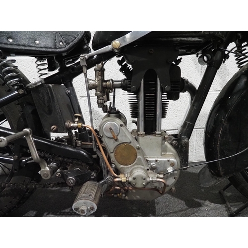 1019 - Sunbeam Model 8 motorcycle project. 1929. 347cc. 
Frame No. C6858
Engine No. K2415
Engine turns over... 
