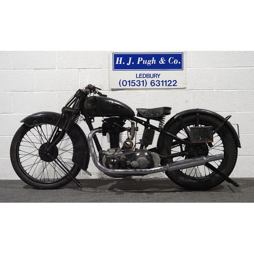 1019 - Sunbeam Model 8 motorcycle project. 1929. 347cc. 
Frame No. C6858
Engine No. K2415
Engine turns over... 