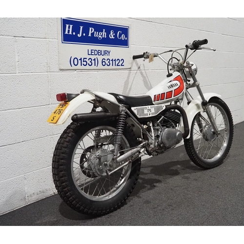 1020 - Yamaha TY175 trials bike. 1978. 171cc.
Runs and rides, matching numbers bike, very original and unre... 