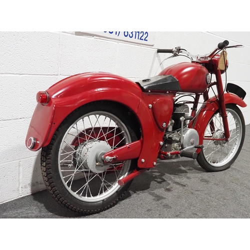 899A - James Cadet motorcycle. 1958. 150cc.
Frame No. BL155356
Engine No. 32623
Engine turns over, has had ... 