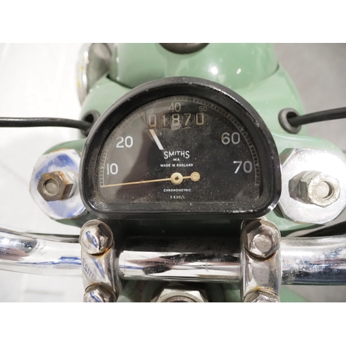 920A - BSA Bantam D2 motorcycle. 1957. 175cc. 
Frame No. BD269464
Engine No. D108617
Engine turns over, res... 