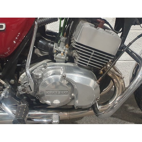 955 - Kawasaki KH400 motorcycle, 1978, 400cc
Frame no. KH250B-013448
Engine no. S3E26238
Runs and rides, e... 