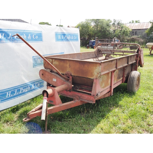 161 - Massey Ferguson 19 rear discharge muck spreader. Badged