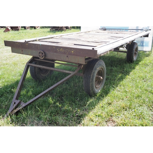 181 - Vintage 4 wheeled bale trailer 14ft