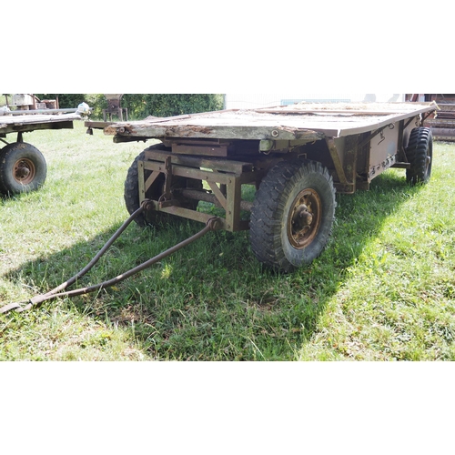 182 - 4 Wheeled bale trailer 14ft