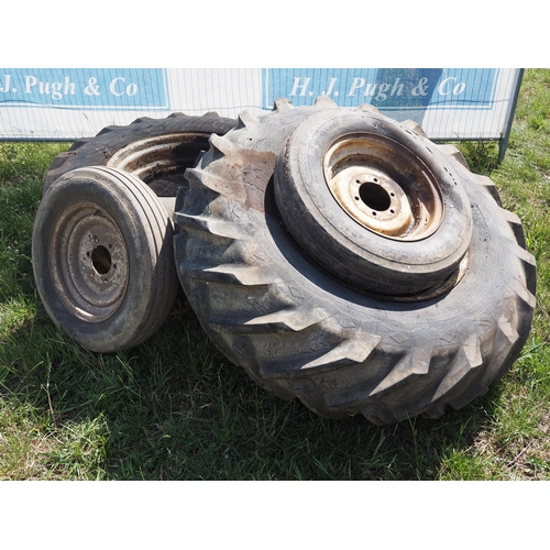 186 - Goodyear wheels and tyres 14.9/13-26 and 6.00-16