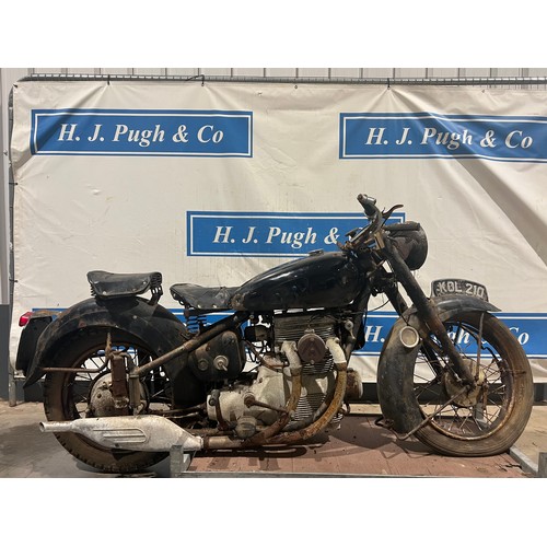 1035 - Sunbeam S8 motorcycle. 1950. 497cc. 
Frame No. S8-7310
Engine No. S8-3975
Property of a deceased est... 