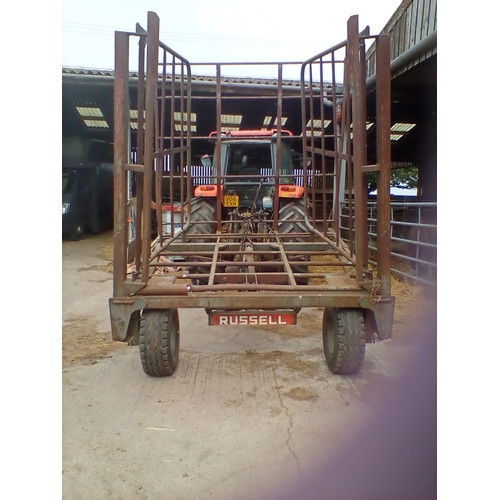 240 - Russell 56 bale carrier trailer good working order no leaks good tyres